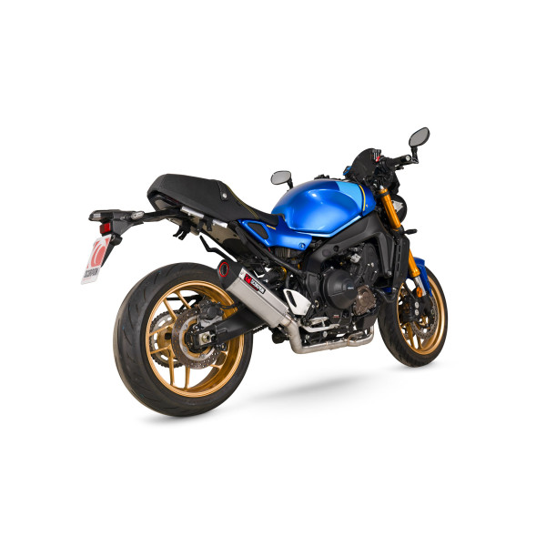 Scorpion Exhaust Yamaha XSR 900 Euro 5+ 2024 - 2025 Serket Full System Brushed Stainless Steel Sleeve